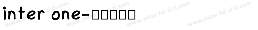 inter one字体转换